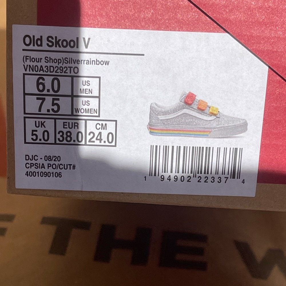 Old Skool Sparkled Rainbow Colored Vans (Flour Shop Edition)🌈 - Picture 9 of 10